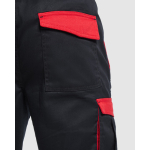 Bermuda de travail en polyester et coton 250 g/m² Roly Tahoe couleur rouge vue détaillée 2