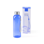 Gourde en RPET avec corps translucide et sangle de transport 600ml couleur rouge vue détaillée 1