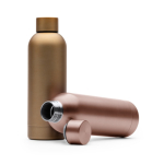 Bouteille isotherme en acier inoxydable avec finition brillante 550ml couleur or rose vue détaillée 1