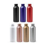 Bouteille isotherme en acier inoxydable avec finition brillante 550ml couleur or rose vue détaillée 3