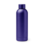 Bouteille isotherme en acier inoxydable avec finition brillante 550ml couleur bleu roi deuxième vue