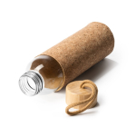 Gourde en verre avec une housse en liège naturel 500ml couleur naturel vue détaillée 1