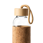 Gourde en verre avec une housse en liège naturel 500ml couleur naturel vue détaillée 2