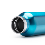 Bouteille en inox avec couvercle en bambou et anse pliable 500ml couleur noir vue détaillée 2