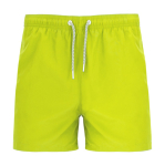 Short de bain en polyester pour adulte 100 g/m² Roly Direct Balos couleur vert lime deuxième vue