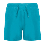Short de bain avec poches latérales 100 g/m² Roly Direct Aqua couleur turquoise deuxième vue