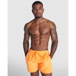 Short de bain avec poches latérales 100 g/m² Roly Direct Aqua couleur orange fluorescent quatrième vue d'usage