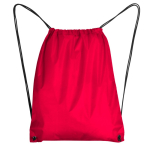 Sac à cordon en polyester 210D avec œillets métalliques couleur rouge deuxième vue