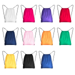 Sac à cordon en polyester 210D avec œillets métalliques couleur rouge vue détaillée 2