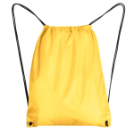 Sac à cordon en polyester 210D avec œillets métalliques couleur jaune deuxième vue