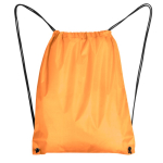 Sac à cordon en polyester 210D avec œillets métalliques couleur orange deuxième vue