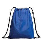 Sac à cordon en polyester 210D avec œillets métalliques couleur bleu roi première vue d'usage