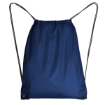 Sac à cordon en polyester 210D avec œillets métalliques couleur bleu marine deuxième vue