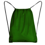 Sac à cordon en polyester 210D avec œillets métalliques couleur vert foncé deuxième vue
