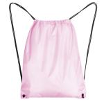 Sac à cordon en polyester 210D avec œillets métalliques couleur rose clair  deuxième vue