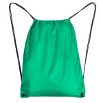 Sac à cordon en polyester 210D avec œillets métalliques couleur vert émeraude deuxième vue