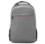 Sac à dos en polyester chiné avec compartiment pour ordinateur couleur gris deuxième vue