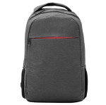 Sac à dos en polyester chiné avec compartiment pour ordinateur couleur noir mat deuxième vue