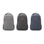Sac à dos en polyester chiné avec compartiment pour ordinateur couleur noir mat vue détaillée 1