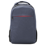 Sac à dos en polyester chiné avec compartiment pour ordinateur couleur bleu gris deuxième vue