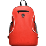 Sac à dos économique en polyester avec divers compartiments Travel couleur rouge deuxième vue
