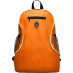 Sac à dos économique en polyester avec divers compartiments couleur jaune deuxième vue