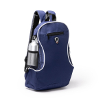 Sac à dos économique en polyester avec divers compartiments couleur bleu roi première vue d'usage
