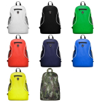 Sac à dos économique en polyester avec divers compartiments couleur bleu roi vue détaillée 2