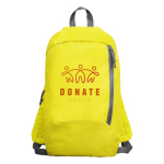 Sac à dos en polyester avec poche avant et bretelles réglables couleur rouge vue détaillée 4