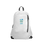 Sac à dos en polyester avec poche avant et bretelles réglables vue principale