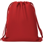 Sac à dos à cordelettes de style sportif en polyester 150 g/m² couleur rouge deuxième vue