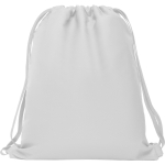 Sac à dos à cordelettes de style sportif en polyester 150 g/m² couleur blanc deuxième vue