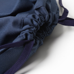 Sac à dos à cordelettes de style sportif en polyester 150 g/m² couleur bleu marine vue détaillée 1