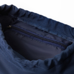 Sac à dos à cordelettes de style sportif en polyester 150 g/m² couleur bleu marine vue détaillée 2