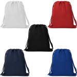 Sac à dos à cordelettes de style sportif en polyester 150 g/m² couleur bleu marine vue détaillée 4