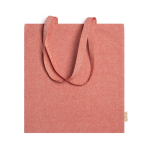 Tote bag avec logo en coton recyclé pas cher 8kg 120 g/m2 Eco Recycle couleur rouge deuxième vue