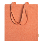 Tote bag avec logo en coton recyclé pas cher 8kg 120 g/m2 Eco Recycle couleur jaune deuxième vue d'usage