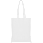 Sac non-tissé avec longues anses thermoscellées et résistance 6kg couleur blanc deuxième vue