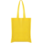 Sac non-tissé avec longues anses thermoscellées et résistance 6kg couleur jaune deuxième vue