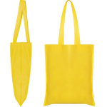 Sac non-tissé avec longues anses thermoscellées et résistance 6kg couleur jaune vue détaillée 2