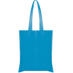 Sac non-tissé avec longues anses thermoscellées et résistance 6kg couleur bleu pastel deuxième vue