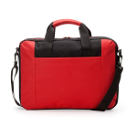 Sacoche pour ordinateur portable matelassée en polyester couleur rouge deuxième vue