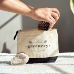 Trousse en coton bicolore avec fermeture éclair assortie 280 g/m² couleur noir vue détaillée 3