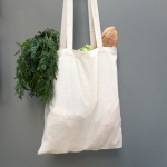 Tote bag en coton naturel avec poignées longues 180 g/m² couleur naturel vue détaillée 2