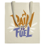Sac en coton naturel avec de longues poignées 140 g/m² couleur naturel vue détaillée 2