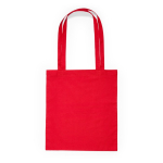 Tote bag en coton avec de longues poignées dans plusieurs couleurs couleur rouge deuxième vue