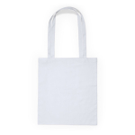 Tote bag en coton avec de longues poignées dans plusieurs couleurs couleur blanc deuxième vue