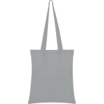 Tote bag en coton avec de longues poignées dans plusieurs couleurs couleur gris première vue d'usage