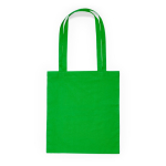 Tote bag en coton avec de longues poignées dans plusieurs couleurs couleur vert deuxième vue