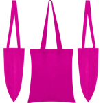 Tote bag en coton avec de longues poignées dans plusieurs couleurs couleur rose vue détaillée 1